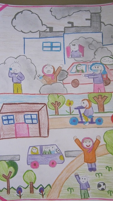 تصاویر نقاشی کودکانه هوای پاک